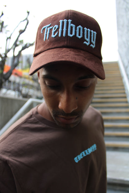 Old English Logo Tee ( Brown/ AquaMarine Blue)